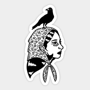 Crow Lady Sticker